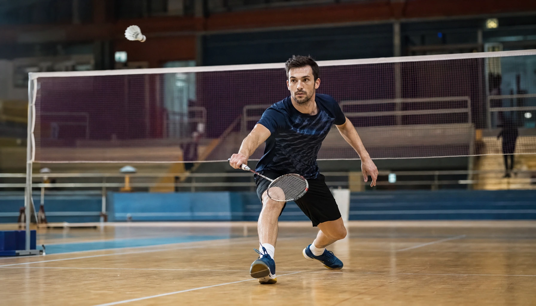 Déplacement d’un joueur de badminton