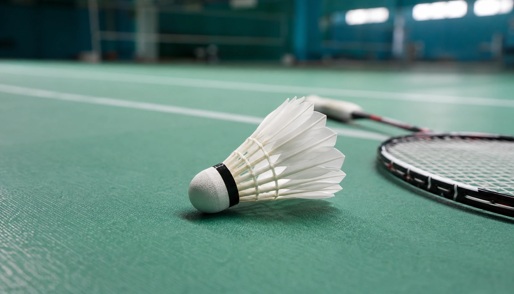 Raquette et volant de badminton